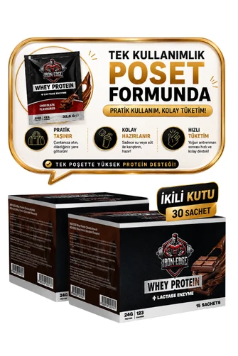 IRON EDGE WHEY PROTEİN 30 TEKLİ 32,5 gr SAŞE